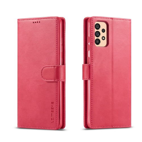 LC.IMEEKE LC.IMEEKE Samsung Galaxy A33 5G Fodral Läder Röd/Rosa