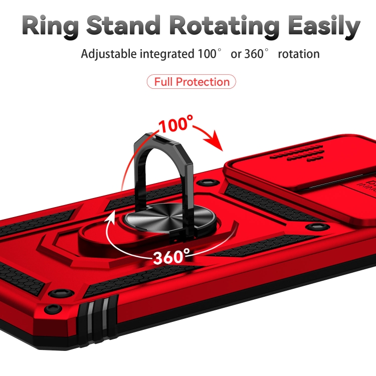  Samsung Galaxy A33 5G Skal Ring CamShield Röd