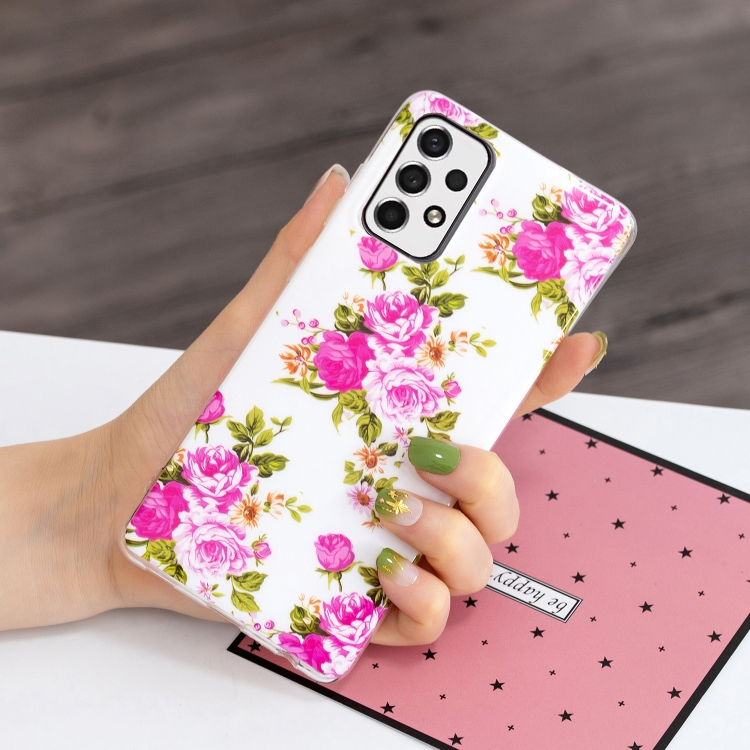  Samsung Galaxy A33 5G Skal Glow-in-dark Blommor