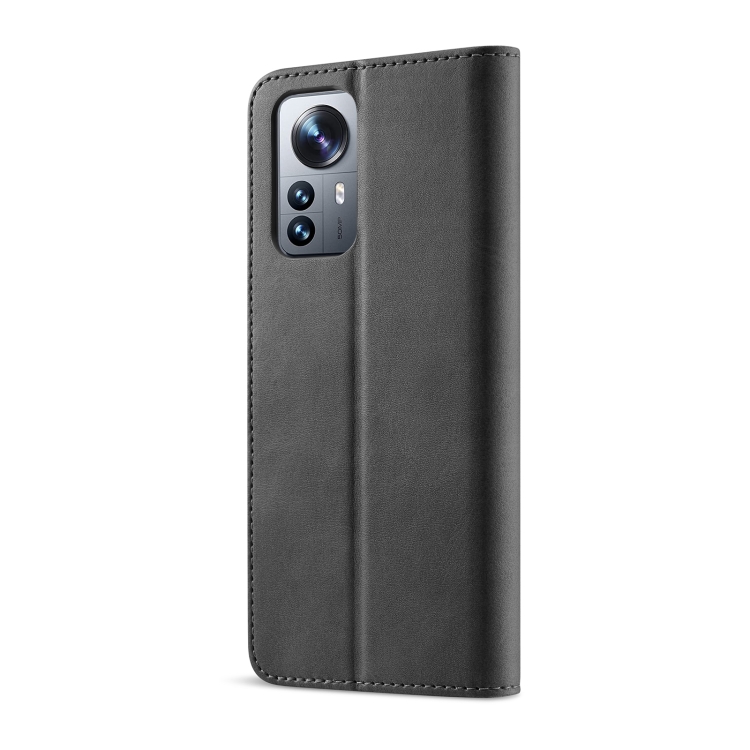 LC.IMEEKE LC.IMEEKE Xiaomi 12 Pro Fodral Läder Svart