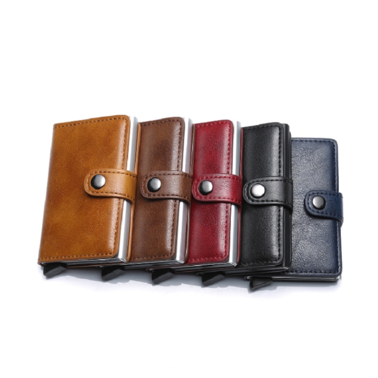  RFID Aluminium Skyddande Kortfodral Brun