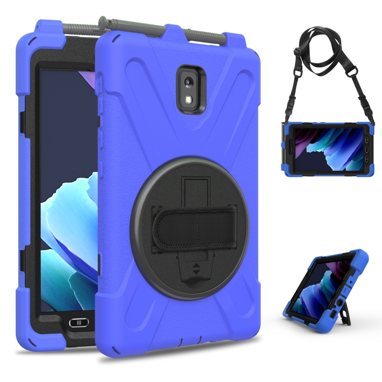  Samsung Galaxy Tab Active 3 Skal Hybrid Kickstand Rem Blå