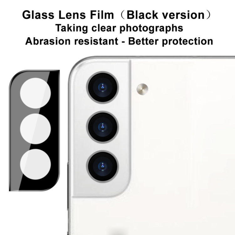 IMAK IMAK Samsung Galaxy S22 / S22 Plus Linsskydd Härdat Glas Svart