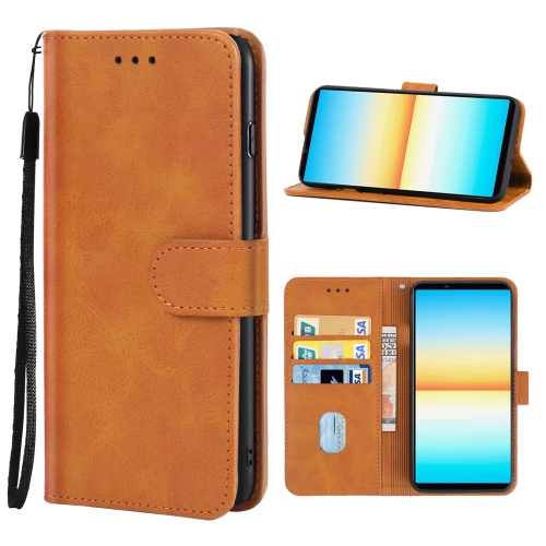  Sony Xperia 10 IV Fodral Solid Läder Brun