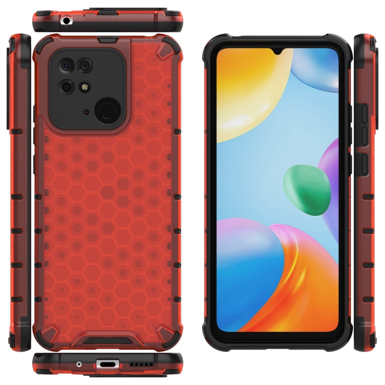  Xiaomi Redmi 10C Skal Armor Honeycomb Röd