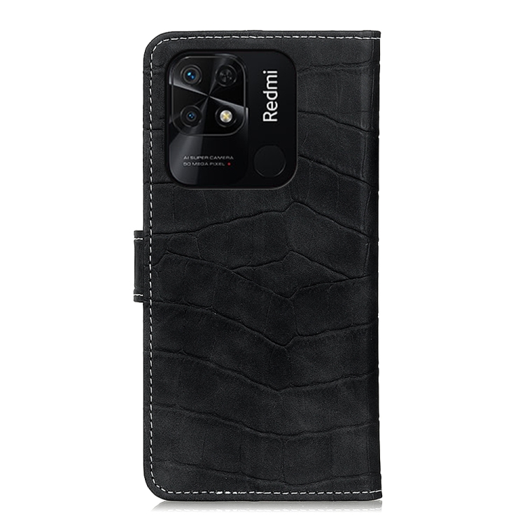  Xiaomi Redmi 10C Fodral Krokodil Textur Svart