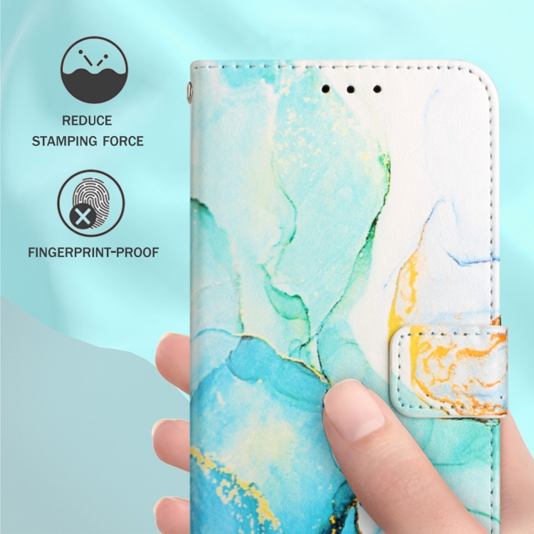  Xiaomi Redmi 10C Fodral Marmor Grön