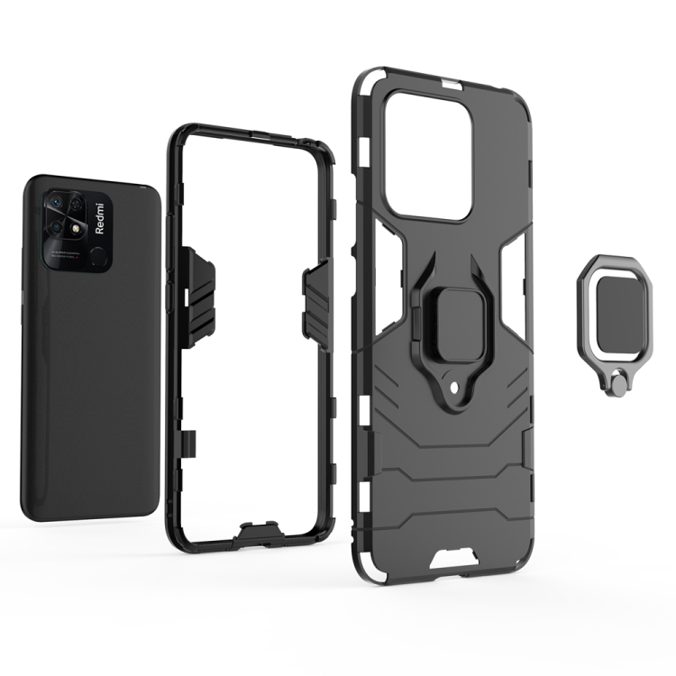  Xiaomi Redmi 10C Skal Hybrid Ring Svart