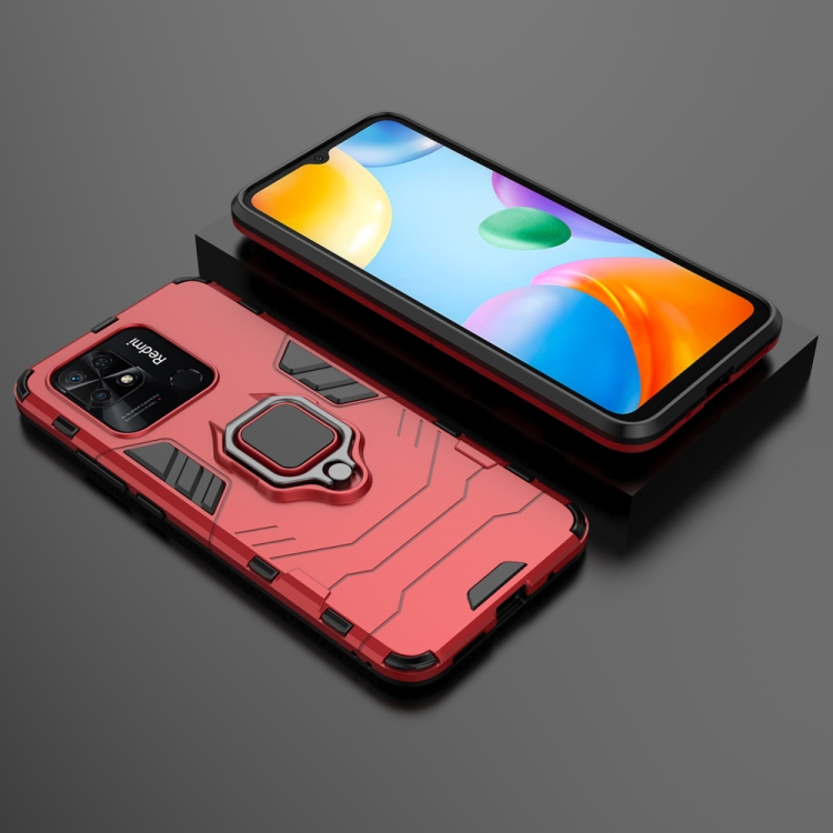  Xiaomi Redmi 10C Skal Hybrid Ring Röd