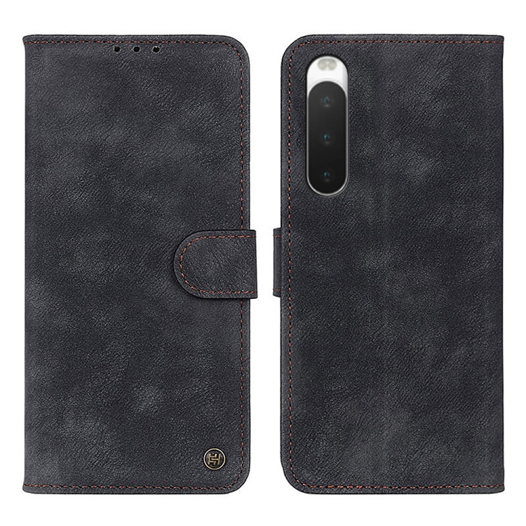  Sony Xperia 10 IV Fodral Läder Svart