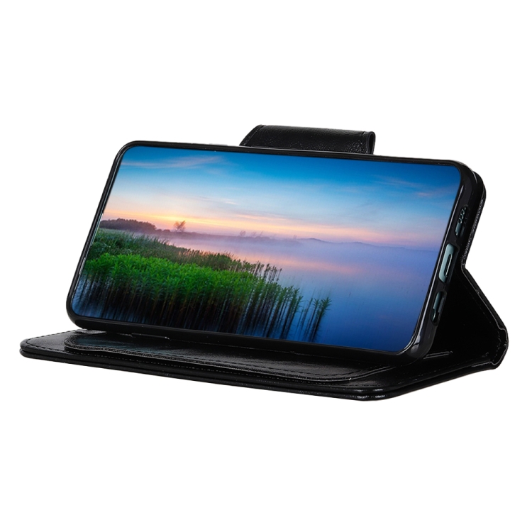  Sony Xperia 10 IV Fodral Flerkort Crazy Horse Svart