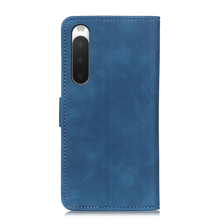 KHAZNEH KHAZNEH Sony Xperia 10 IV Fodral Retro Läder Blå