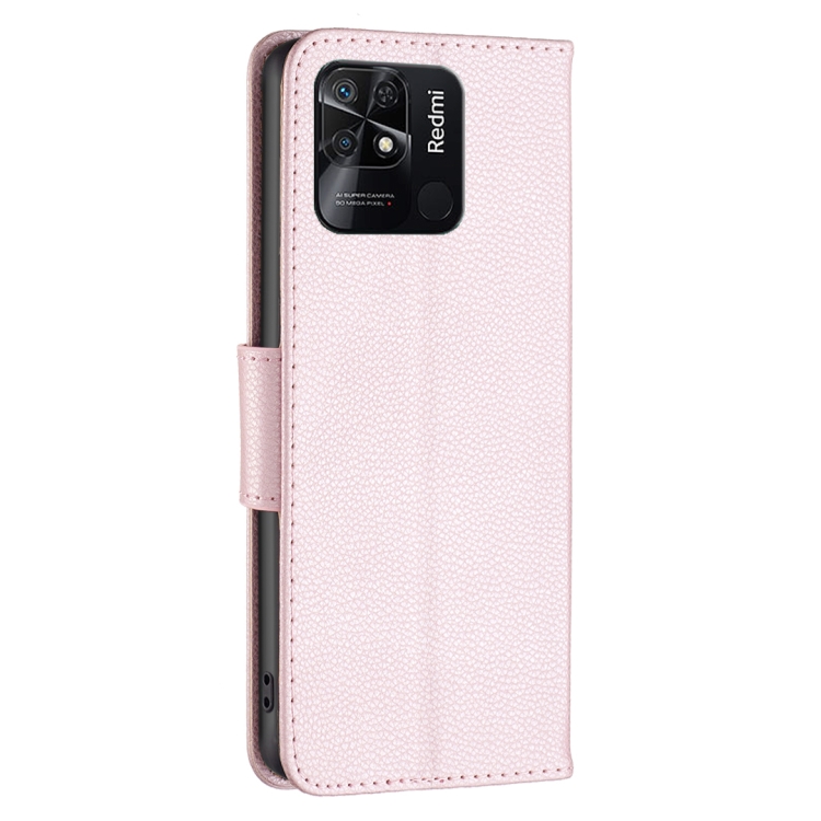  Xiaomi Redmi 10C Fodral Shark Litchi Roséguld