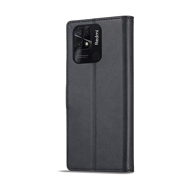LC.IMEEKE LC.IMEEKE Xiaomi Redmi 10C Fodral Läder Svart