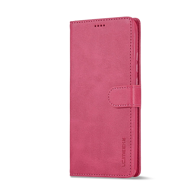 LC.IMEEKE LC.IMEEKE Xiaomi Redmi 10C Fodral Läder Röd/Rosa