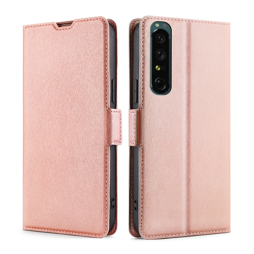  Sony Xperia 1 IV Fodral Slim Läder Roséguld