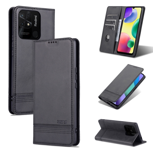 AZNS AZNS Xiaomi Redmi 10C Fodral Flip Läder Svart