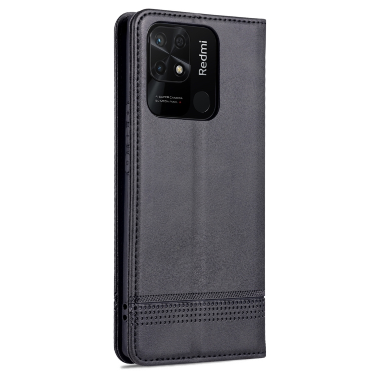 AZNS AZNS Xiaomi Redmi 10C Fodral Flip Läder Svart