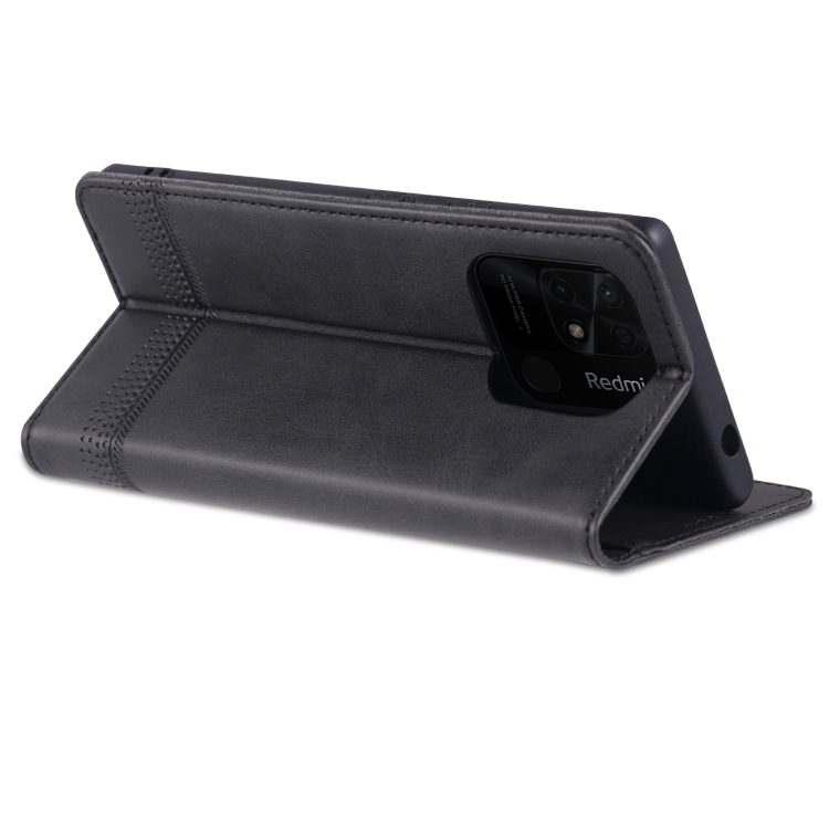AZNS AZNS Xiaomi Redmi 10C Fodral Flip Läder Svart