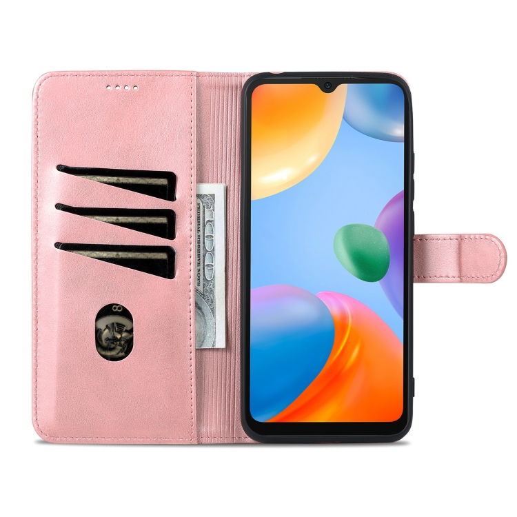 AZNS AZNS Xiaomi Redmi 10C Fodral Läder Roséguld