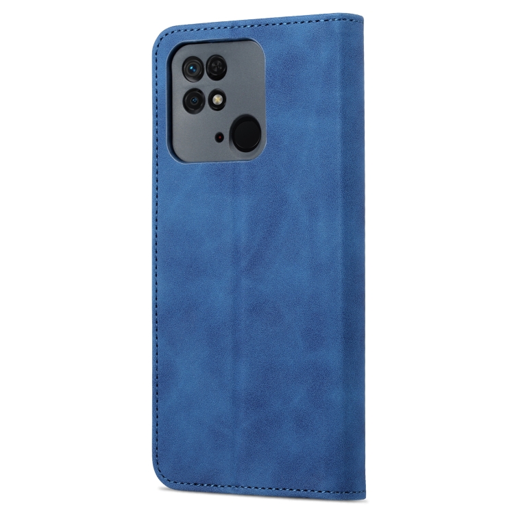 AZNS AZNS Xiaomi Redmi 10C Fodral Läder Blå