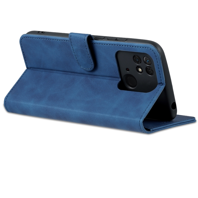 AZNS AZNS Xiaomi Redmi 10C Fodral Läder Blå
