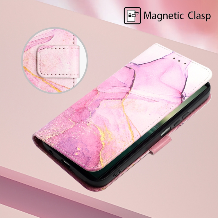  Sony Xperia 1 IV Fodral Marmor Rosa/Lila/Guld