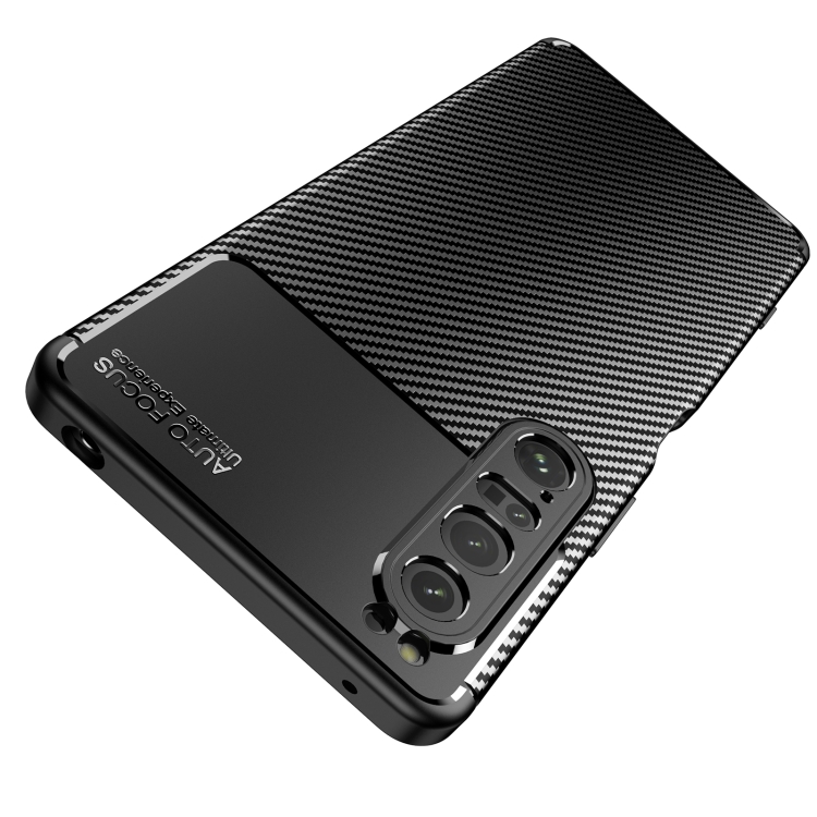  Sony Xperia 1 IV Skal Kolfiber Textur Blå