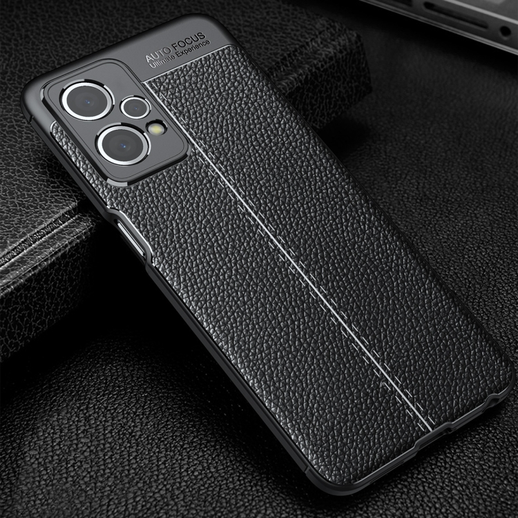 OnePlus Nord CE 2 Lite 5G Skal Litchi Textur Svart