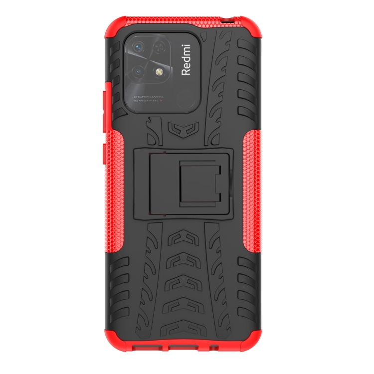  Xiaomi Redmi 10C Skal Ultimata Stöttåligt med Stöd Röd