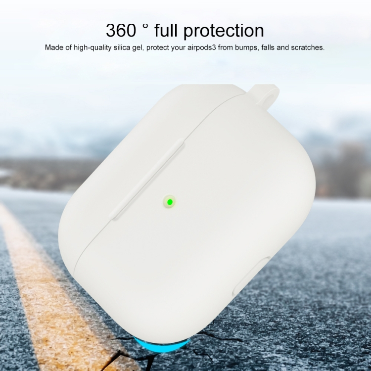  AirPods 3 Skal Silikon Med Krok Vit