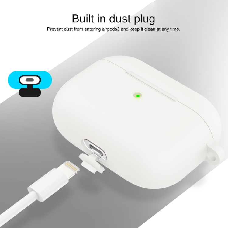  AirPods 3 Skal Silikon Med Krok Vit