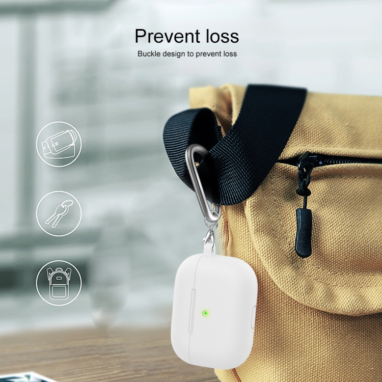  AirPods 3 Skal Silikon Med Krok Vit