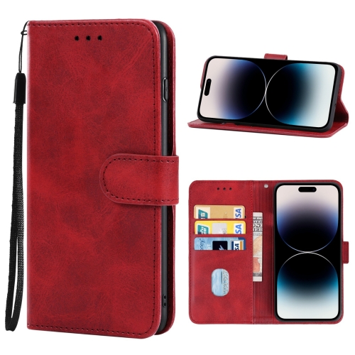  iPhone 14 Pro Max Fodral Läder Röd