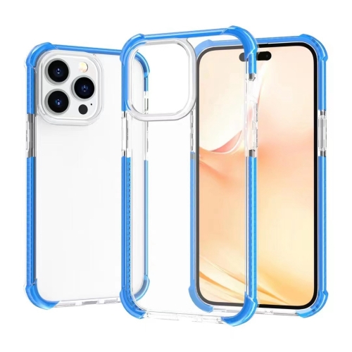  iPhone 14 Pro Max Skal Shockproof Akryl/TPU Transparent/Blå