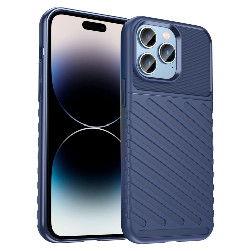  iPhone 14 Pro Max Skal Twill Textur Blå