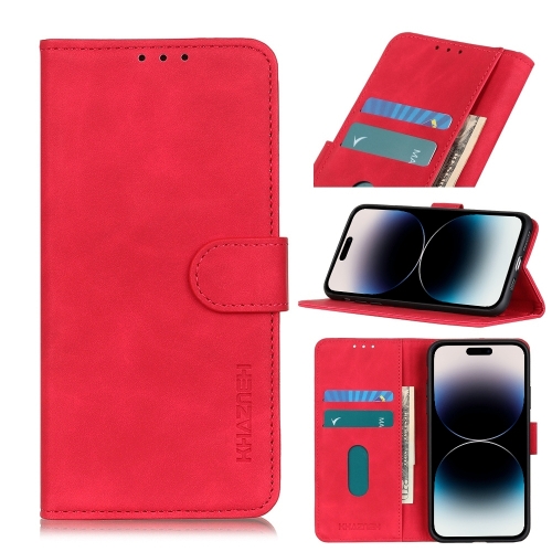 KHAZNEH KHAZNEH iPhone 14 Pro Max Fodral Retro Läder Röd
