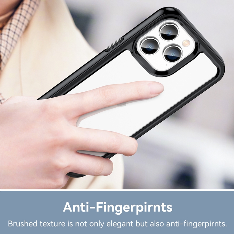  iPhone 14 Pro Max Skal Akryl/TPU Transparent/Svart