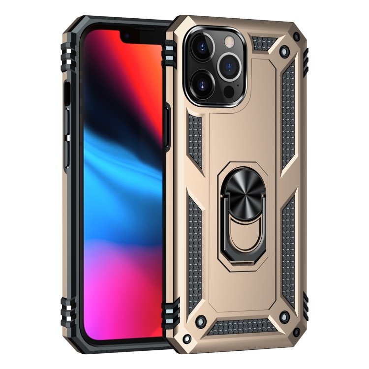  iPhone 14 Pro Max Skal Shockproof Hybrid Ring Guld