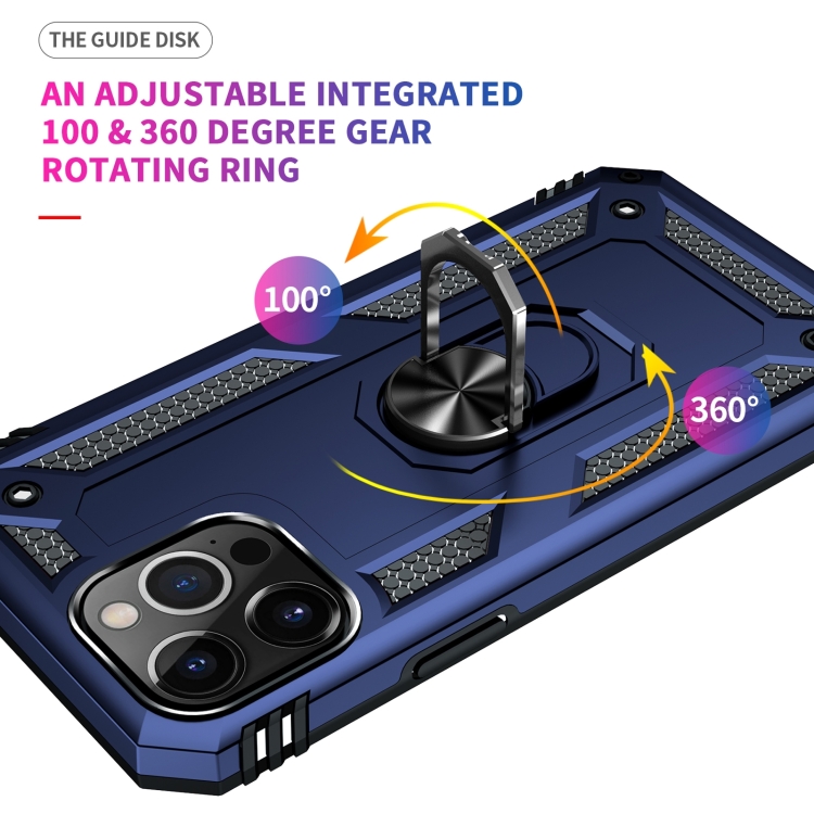  iPhone 14 Pro Max Skal Shockproof Hybrid Ring Blå