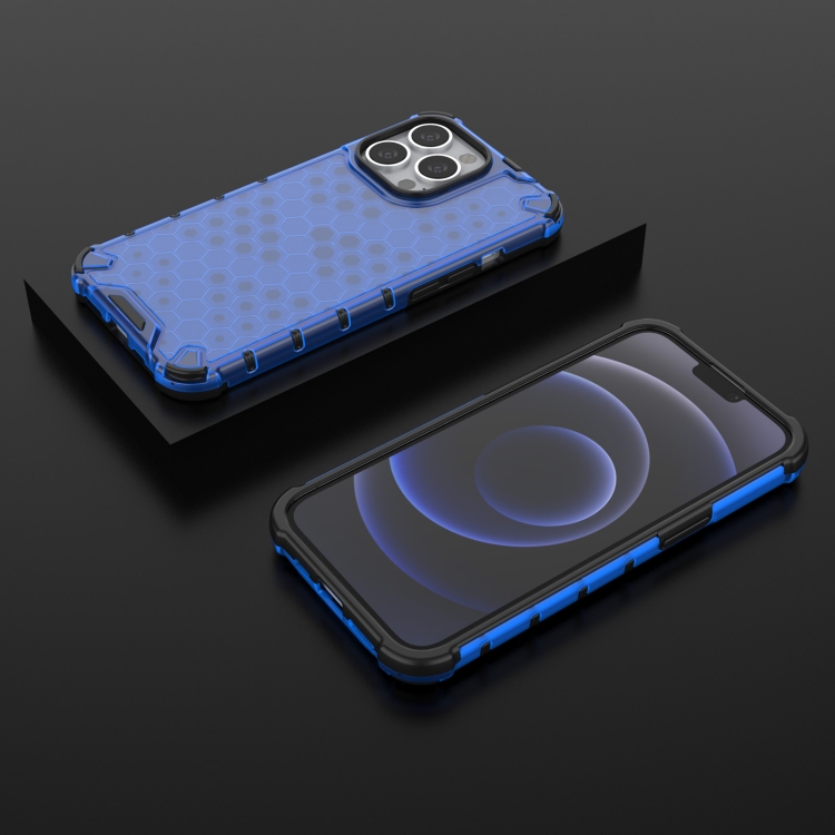  iPhone 14 Pro Max Skal Shockproof Honeycomb Hybrid Blå