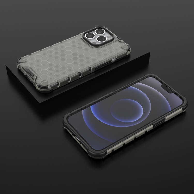  iPhone 14 Pro Max Skal Shockproof Honeycomb Hybrid Svart