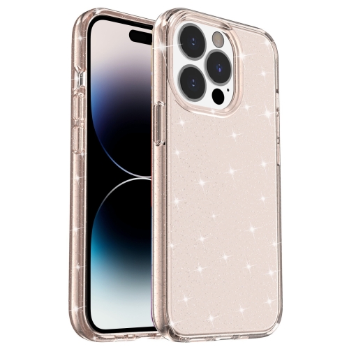  iPhone 14 Pro Max Skal Shockproof Glitter TPU Roséguld