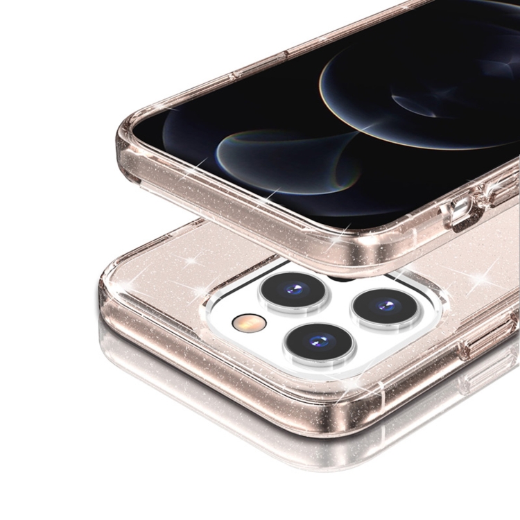  iPhone 14 Pro Max Skal Shockproof Glitter TPU Roséguld