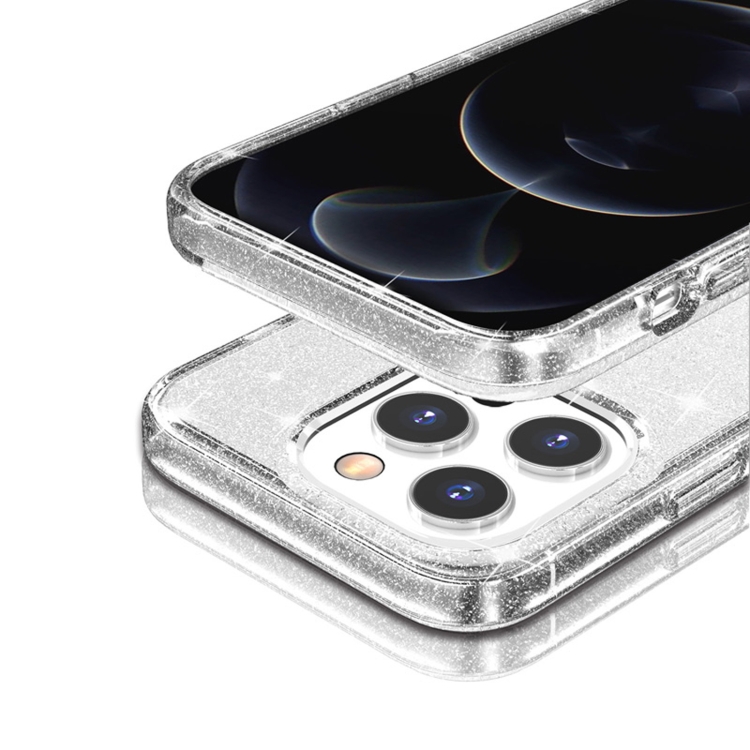  iPhone 14 Pro Max Skal Shockproof Glitter TPU Transparent