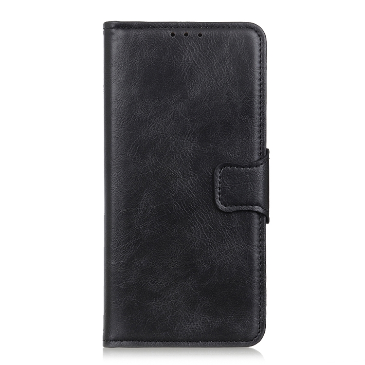  iPhone 14 Pro Max Fodral Crazy Horse Läder Svart