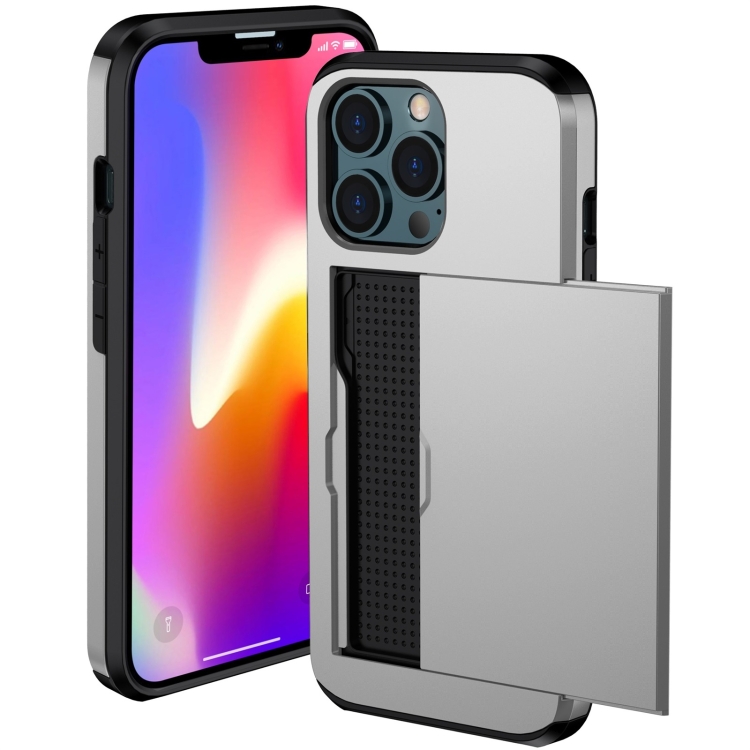  iPhone 14 Pro Max Skal Med Kortfack Silver