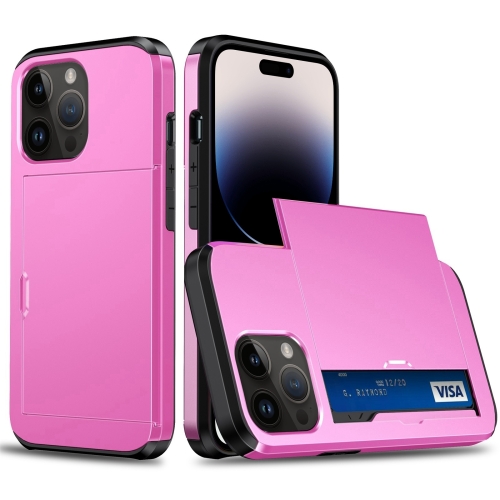  iPhone 14 Pro Max Skal Med Kortfack Rosa