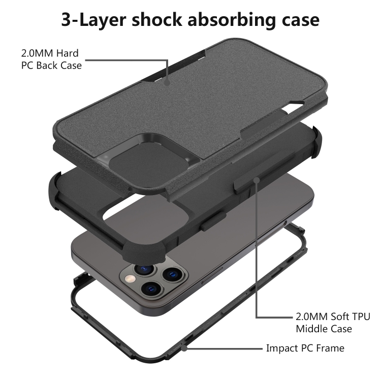  iPhone 14 Pro Max Skal Shockproof Hybrid Svart