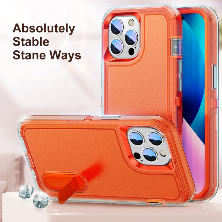  iPhone 14 Pro Max Skal 3in1 Shockproof Xtreme Transparent/Orange